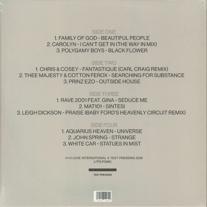 Ivan Smagghe – The Sound Of Love International #008 (2xLP, Transparent Green, Love International Recordings, 2026) Back Cover