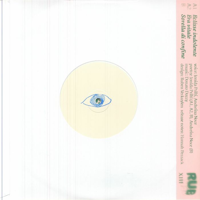 J A Donato Dozzy – Sorella Di Confine (10", White, Rubber, 2025) Back Cover