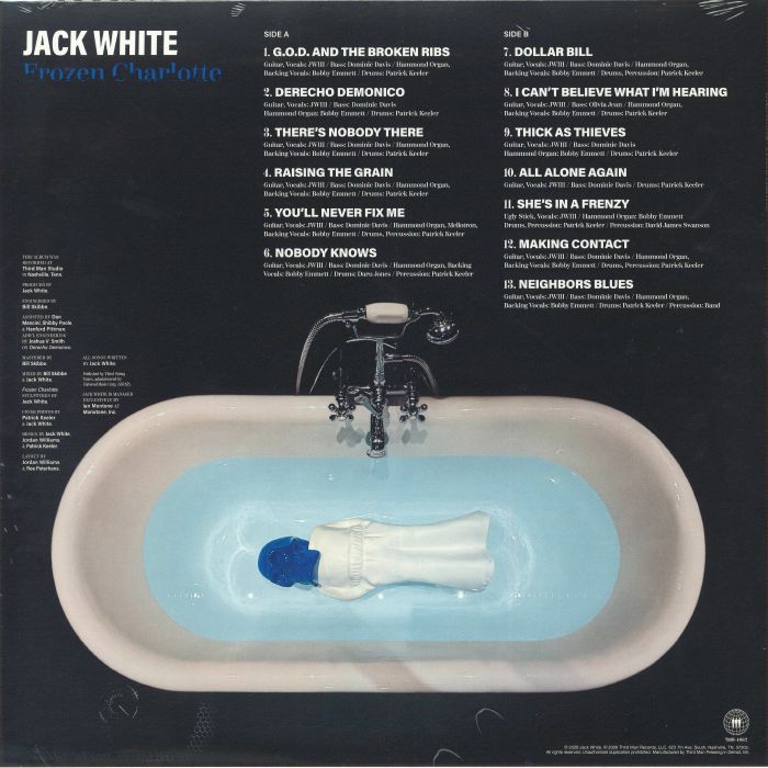 Jack White – Frozen Charlotte (LP, Blue, Solid, Third Man Records, 2026) Back Cover