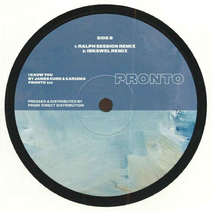 James Curd & Karizma – I Know You (12", Pronto, 2026) Back Cover
