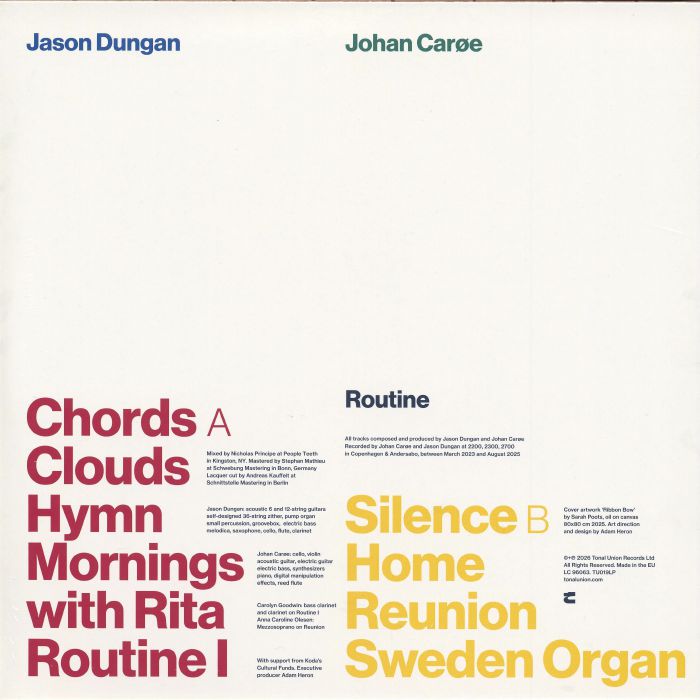 Jason Dungan / Johan Caroe – Routine (LP, Excls- | (Limited Edition Transparent Clear, Tonal Union, 2026) Back Cover