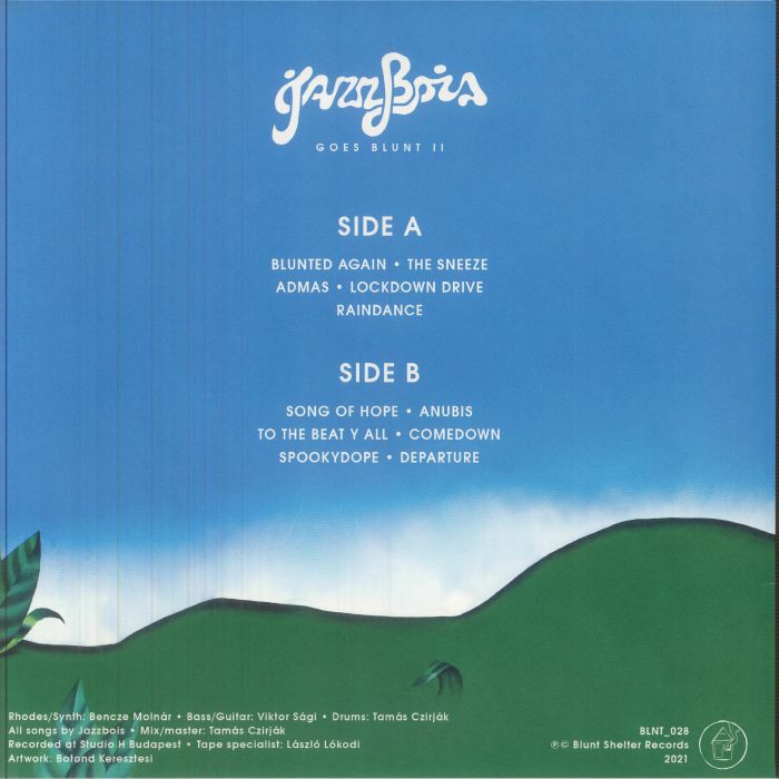 jazzbois – Jazzbois Goes Blunt II (LP, 180g, Blunt Shelter Records, 2022) Back Cover
