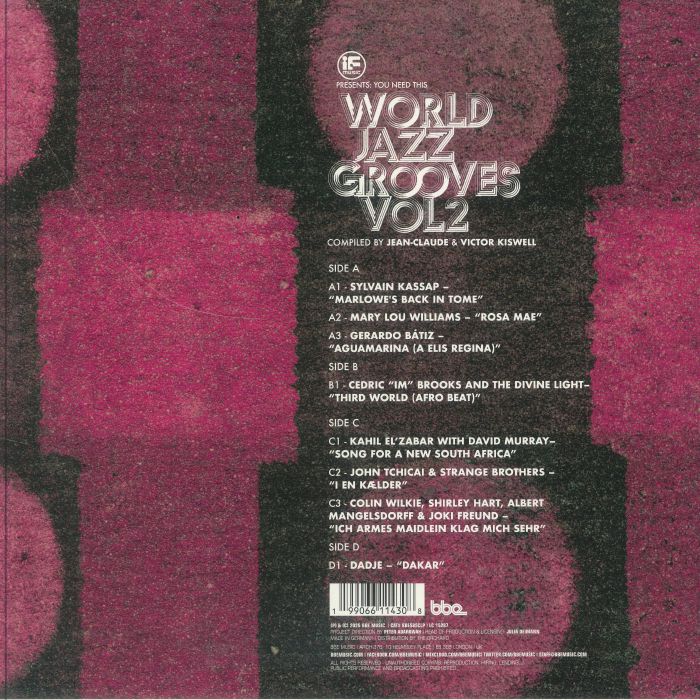 Jean-Claude & Victor Kiswell – If Music Presents: You Need This - World Jazz Grooves Vol 2 (2xLP, BBE, 2025) Back Cover