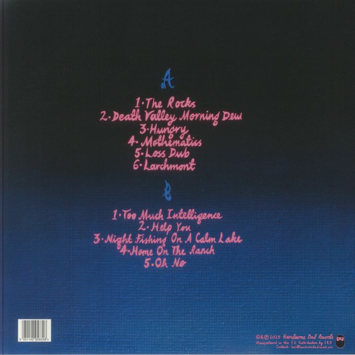 Jerkcurb – Night Fishing On A Calm Lake (12", Handsome Dad Records, 2025) Back Cover