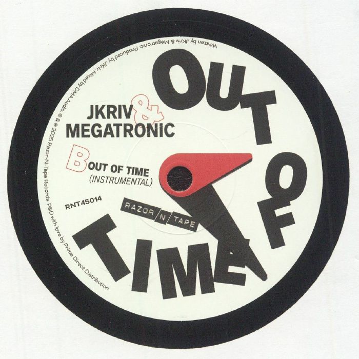 JKriv Megatronic – Out of Time (7", Razor-N-Tape, 2025) Back Cover