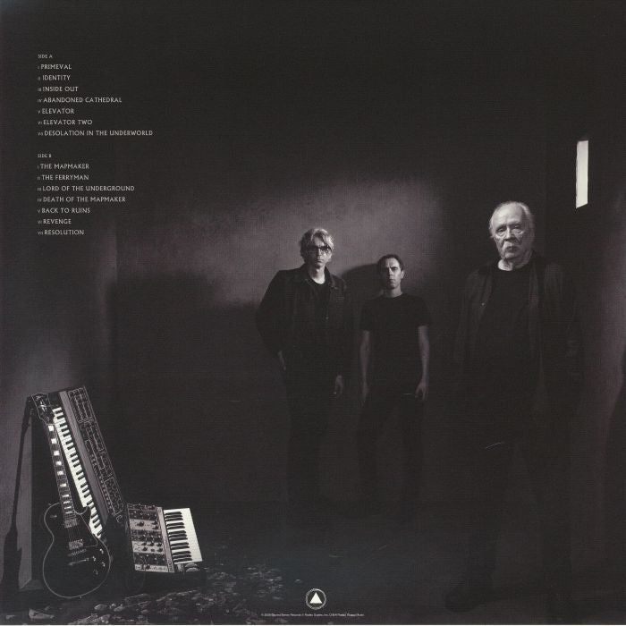 John Carpenter Cody Carpenter Daniel Davies – John Carpenter's Cathedral (LP+7", Amethyst, Sacred Bones Records, 2026) Back Cover