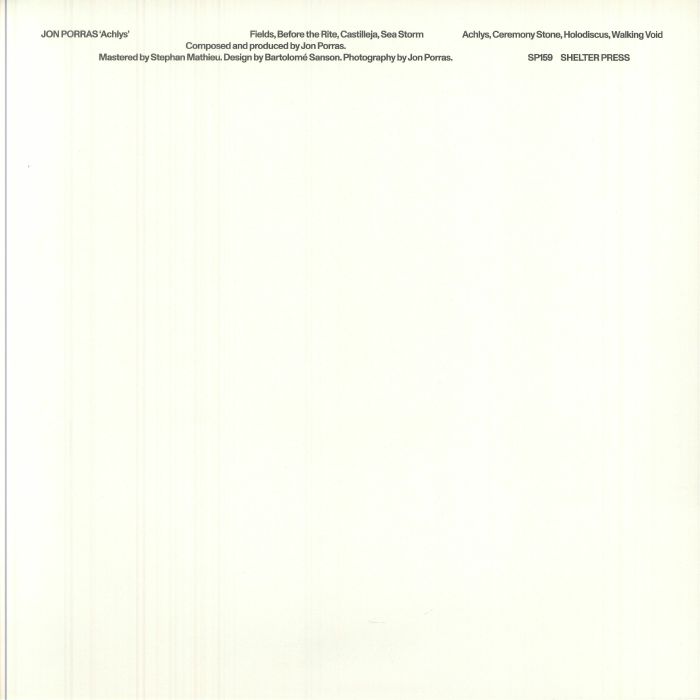 Jon Porras – Achlys (LP, Shelter Press, 2025) Back Cover