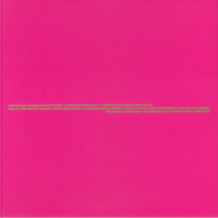 Jonathan Uliel Saldanha – Surface Disorder (LP, Perf, 2025) Back Cover