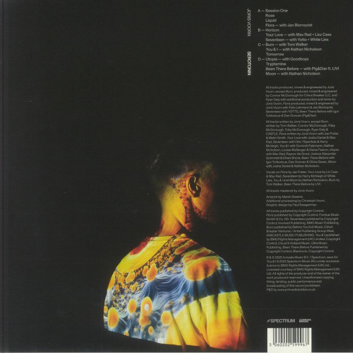 Joris Voorn – Serotonin (2xLP, Armada Music B.V., 2025) back cover