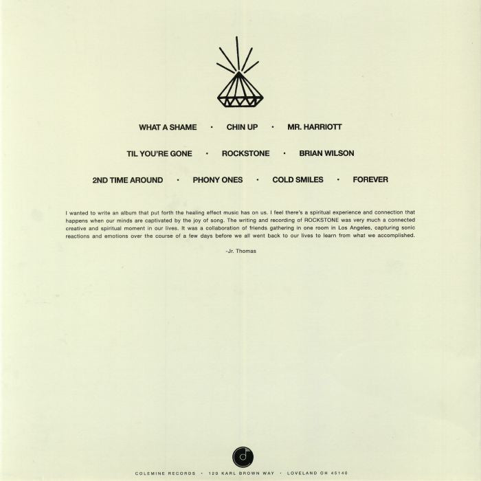 Jr. Thomas & The Volcanos – Rockstone (LP, Gatefold, Colemine Records, 2018) Back Cover