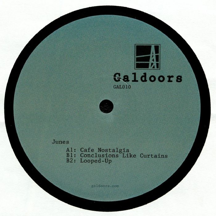 Junes – Cafe Nostalgia (12", Galdoors, 2019) Back Cover