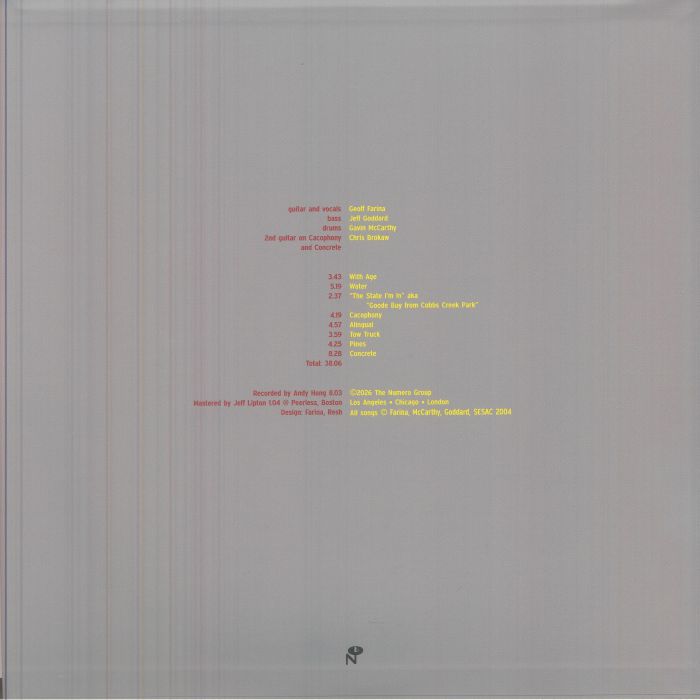Karate – Pockets (LP, Gray, Numero Group, 2026) Back Cover