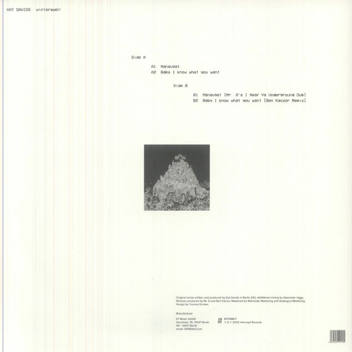 Kat Davids – Winterswell (12", Intercept, 2026) Back Cover