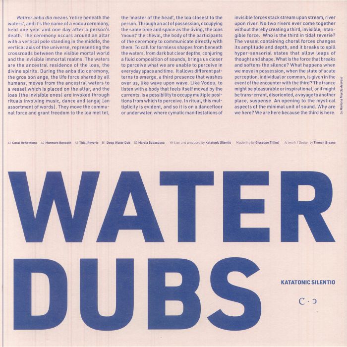 Katatonic Silentio – Water Dubs (12", A Walking Contradiction, 2025) Back Cover
