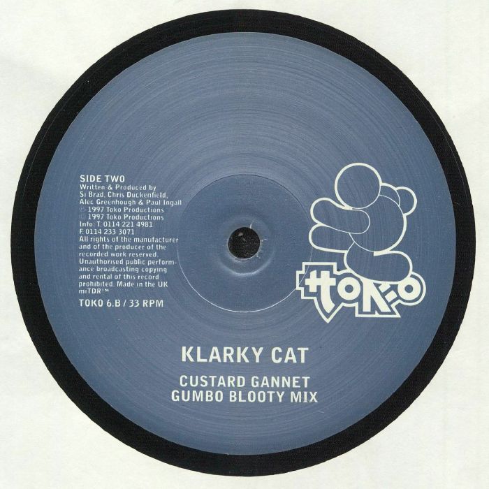 Klarky Cat – Gumbo (12", Toko Records, 2025) back cover