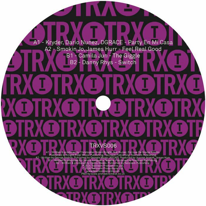 Kryder / Dario Nunez / Dgrace / Smokin Jo / James Hurr / Camila Jun / Danny Rhys – Toolroom Trax Sampler Vol 6 (12", Toolroom Trax, 2026) Back Cover