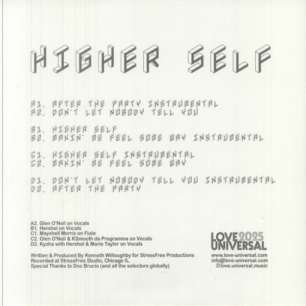 KSmooth Da Programma – Higher Self (2xLP, Love Universal, 2025) Back Cover