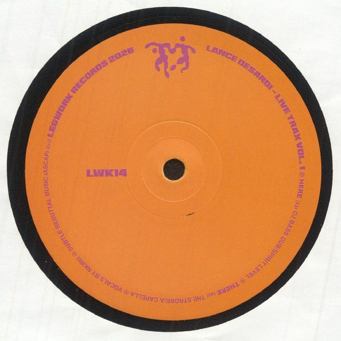 Lance DeSardi – Live Trax Vol.1 (12", Legwork, 2026) Back Cover
