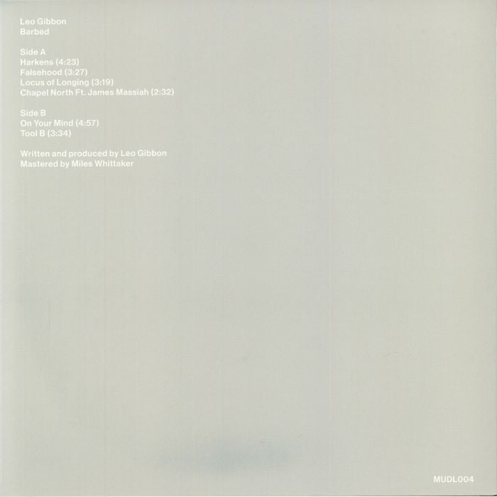 Leo Gibbon – Barbed (12", insert, Mudline, 2026) Back Cover