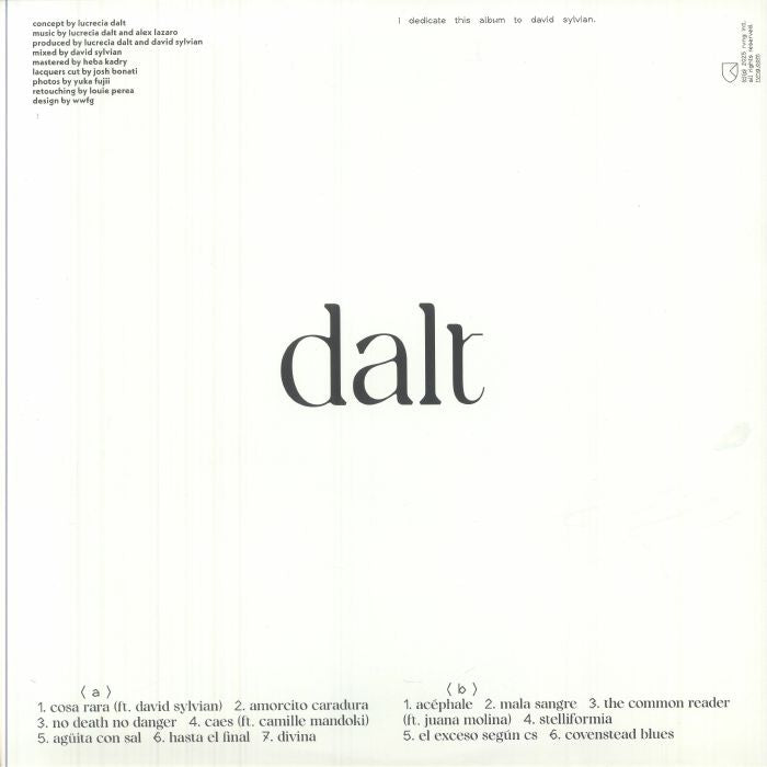 Lucrecia Dalt – A Danger To Ourselves (LP, Rvng Intl., 2025) back cover