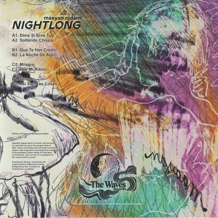 Maayan Nidam – Nightlong (2xLP, heavyweight, The Waves, 2026) Back Cover