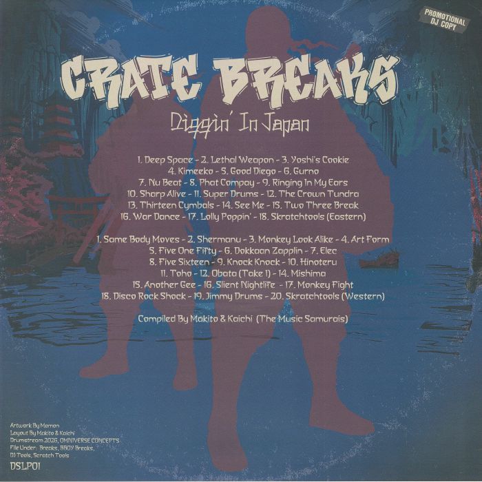 Makito / Kaichi – Crate Breaks (Diggin' In Japan) (LP, Drumstream, 2026) Back Cover