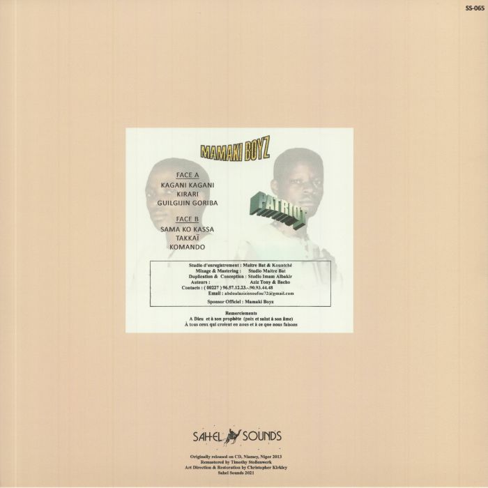 Mamaki Boys – Patriote (12", Sahel Sounds, 2021) Back Cover
