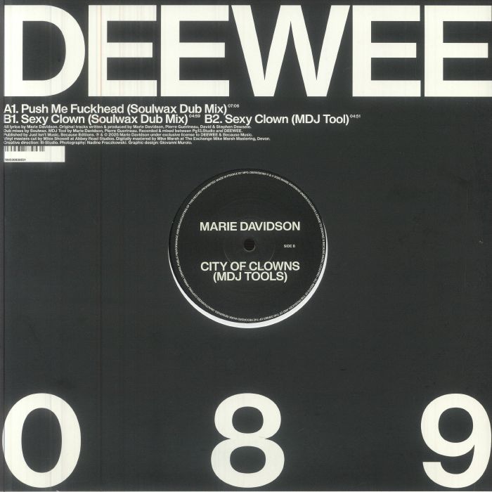 Marie Davidson – City Of Clowns (MDJ Tools) (12", Deewee, 2026) Back Cover