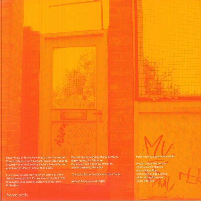 Mark Fell – Psychic Resynthesis (2xLP, frozen reeds, 2025) Back Cover