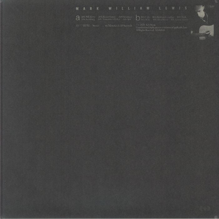 Mark William Lewis – Mark William Lewis (LP, A24 Music, 2025) Back Cover