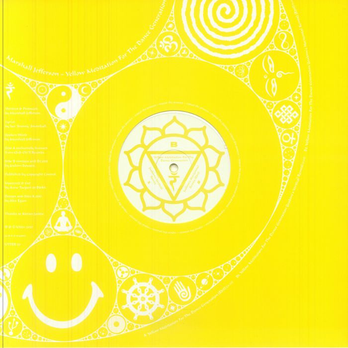 Marshall Jefferson – Yellow Meditation For The Dance Generation (12", Yellow, Utter, 2025) Back Cover