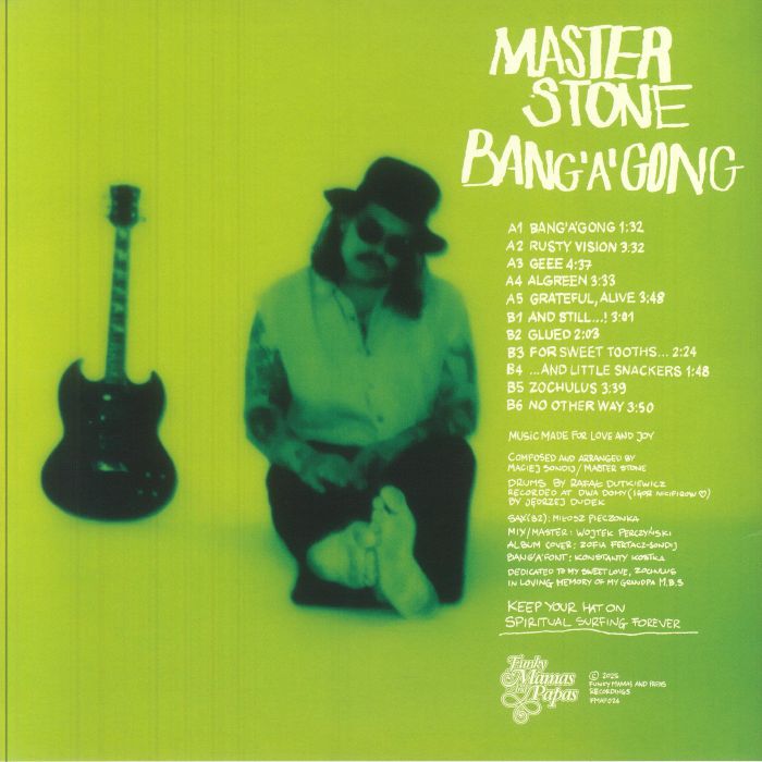 Master Stone – Bang'a'Gong (LP, Funky Mamas And Papas Recordings, 2025) Back Cover