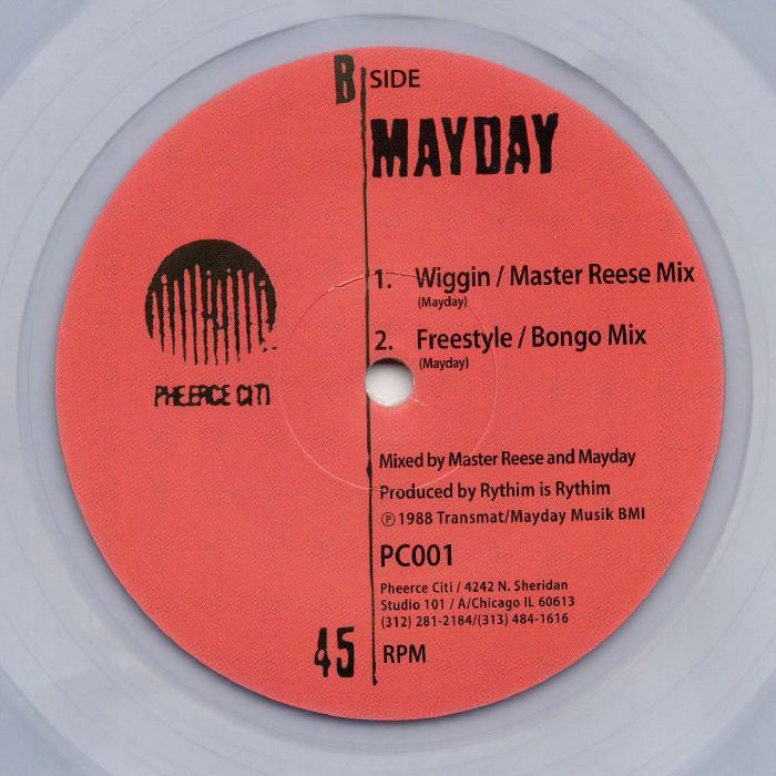 Mayday – Sinister (12", Clear, Pheerce Citi, 2020) Back Cover