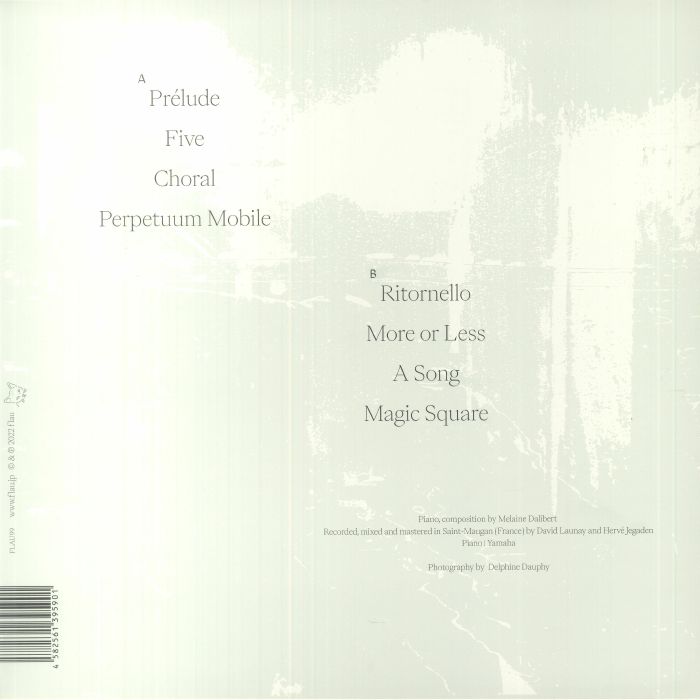 Melaine Dalibert – Magic Square (LP, Clear, flau, 2025) back cover