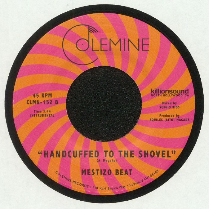 Mestizo Beat – Featherbed Lane / Handcuffed To The Shovel (7", Colemine Records, 2018) Back Cover