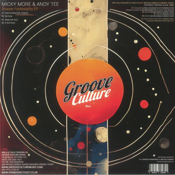 Micky More & Andy Tee – Groove Foolosophy EP (12", Groove Culture Music, 2025) back cover