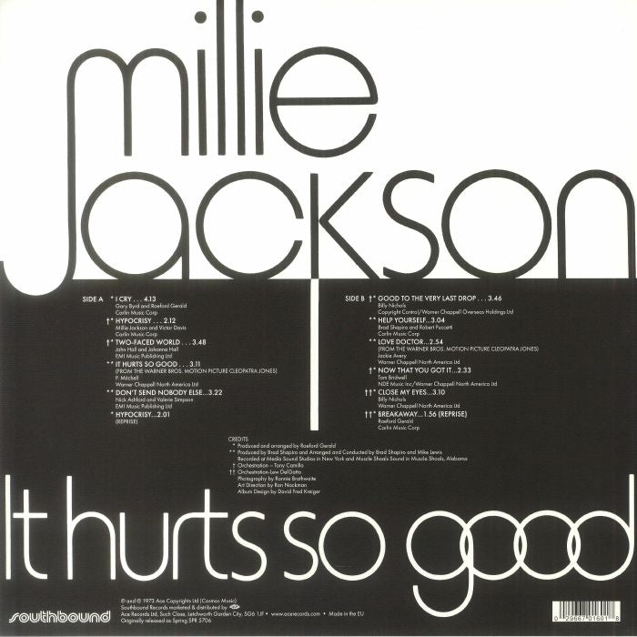 Millie Jackson – It Hurts So Good (LP, Southbound, Spring Records, 2025) back cover