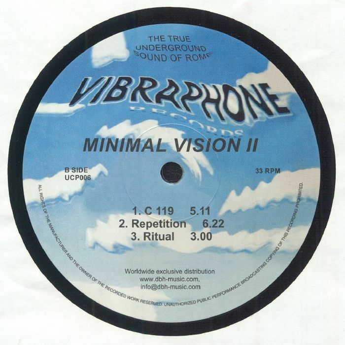 Minimal Vision – Minimal Vision II (12", Vibraphone Records, 2024) Back Cover