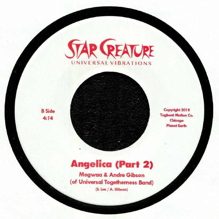 Mogwaa & Andre Gibson – I'm Just Sayin b/w Angelica (7", Raspberry Marbled, Star Creature, 2019) Back Cover