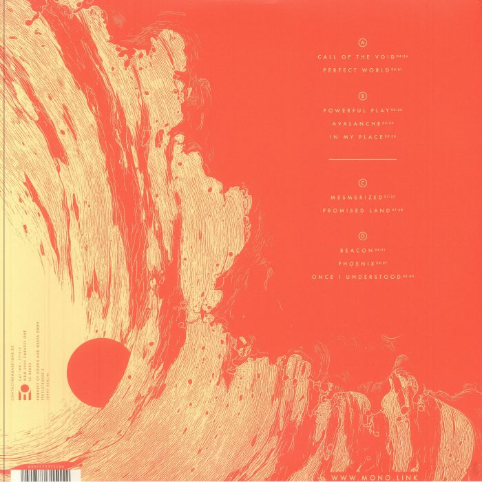 Monolink – The Beauty Of It All (2xLP, Orange Splatter & Slipmat, Embassy One, 2025) back cover