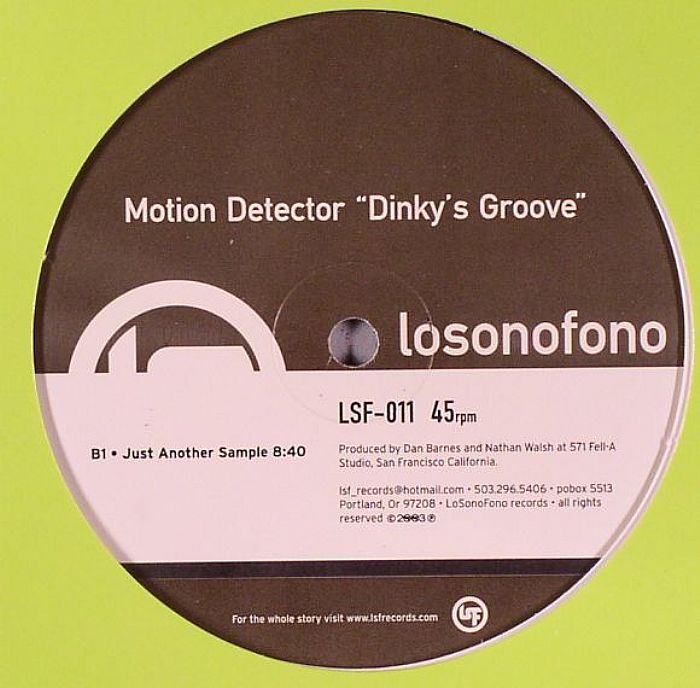 Motion Detector – Dinky's Groove (12", Losonofono Records, 2003) Back Cover