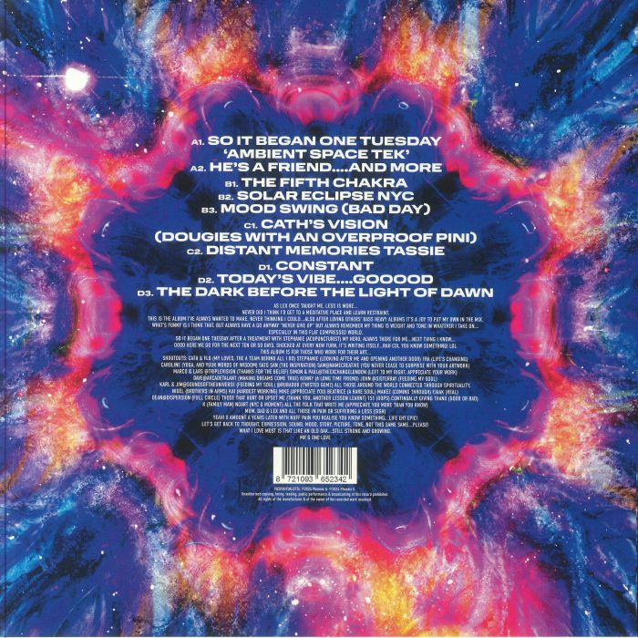 Mr. G – The Fifth Chakra (Ambient Space Tek) (2xLP, Phoenix G., 2024) Back Cover