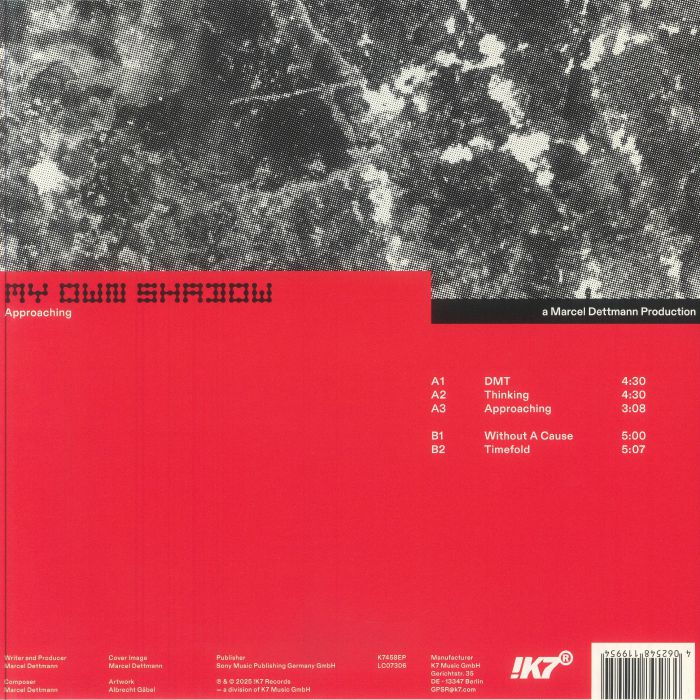 My Own Shadow – Approaching (12", !K7 Records, 2025) Back Cover