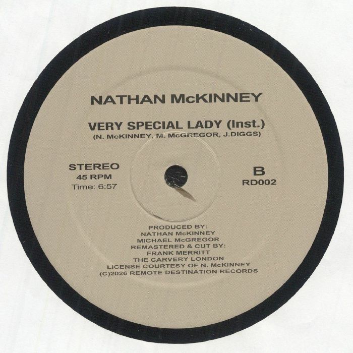 Nathan McKinney – Very Special Lady Pt. II (12", Remote Destination, 2026) Back Cover