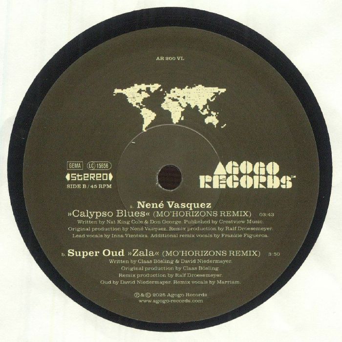 Nene Vasquez – Agogo makes the world go round 2 (7", Agogo Records, 2026) Back Cover