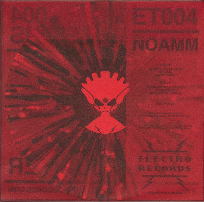 Noamm – The Ghost Of Jupiter (12", Clear With White / Black Splatter, Electro Records, 2020) Back Cover