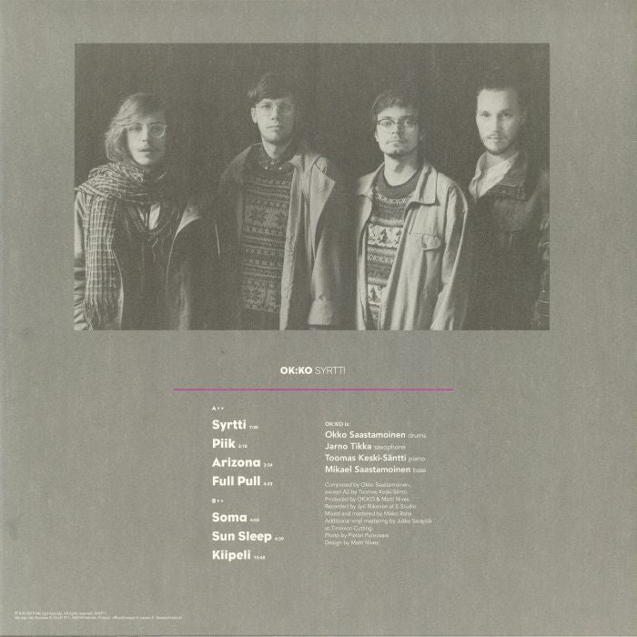 OK:KO – Syrtti (LP, We Jazz, 2019) Back Cover