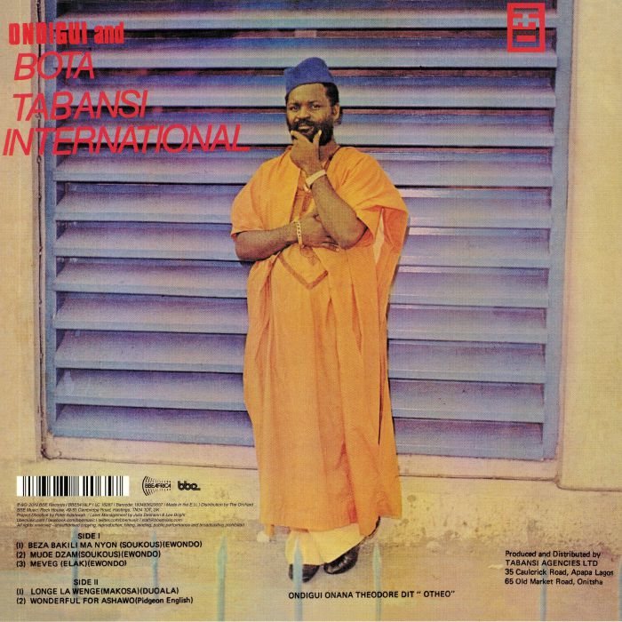 Ondigui And Bota Tabansi International – Ewondo Rythm (LP, BBE, 2019) Back Cover