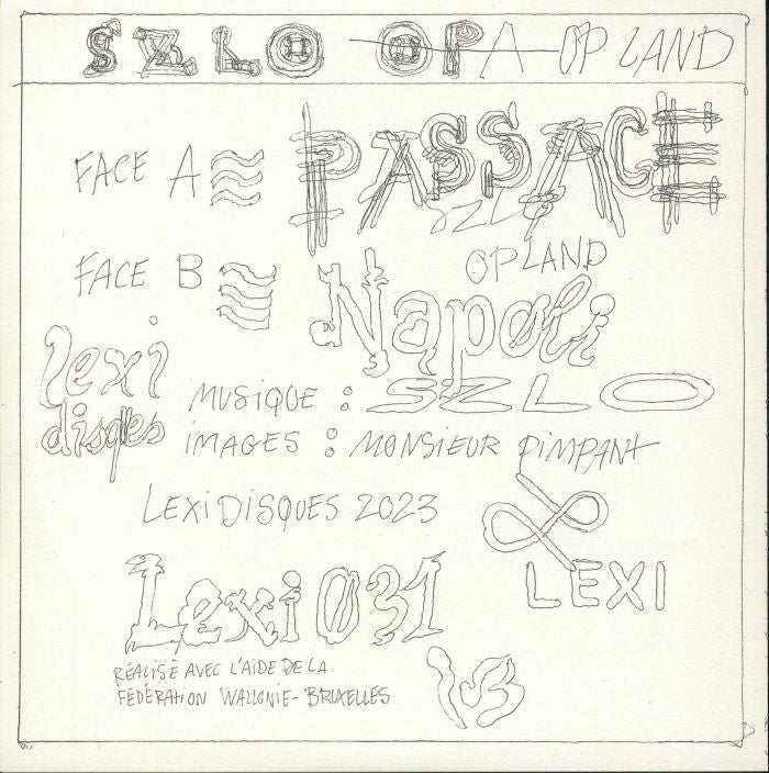 Szlo – Op Land (7", Green, Lexi Disques, 2024) Back Cover