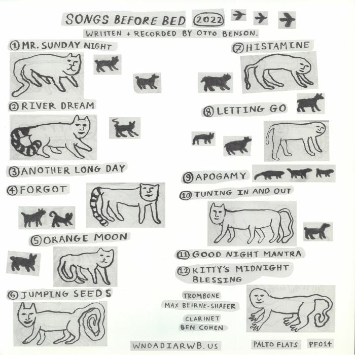Otto Benson – Songs Before Bed (2022) (LP, Palto Flats, 2026) Back Cover